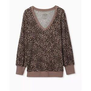 Torrid Animal Print Super Soft Sweater/Sweatshirt